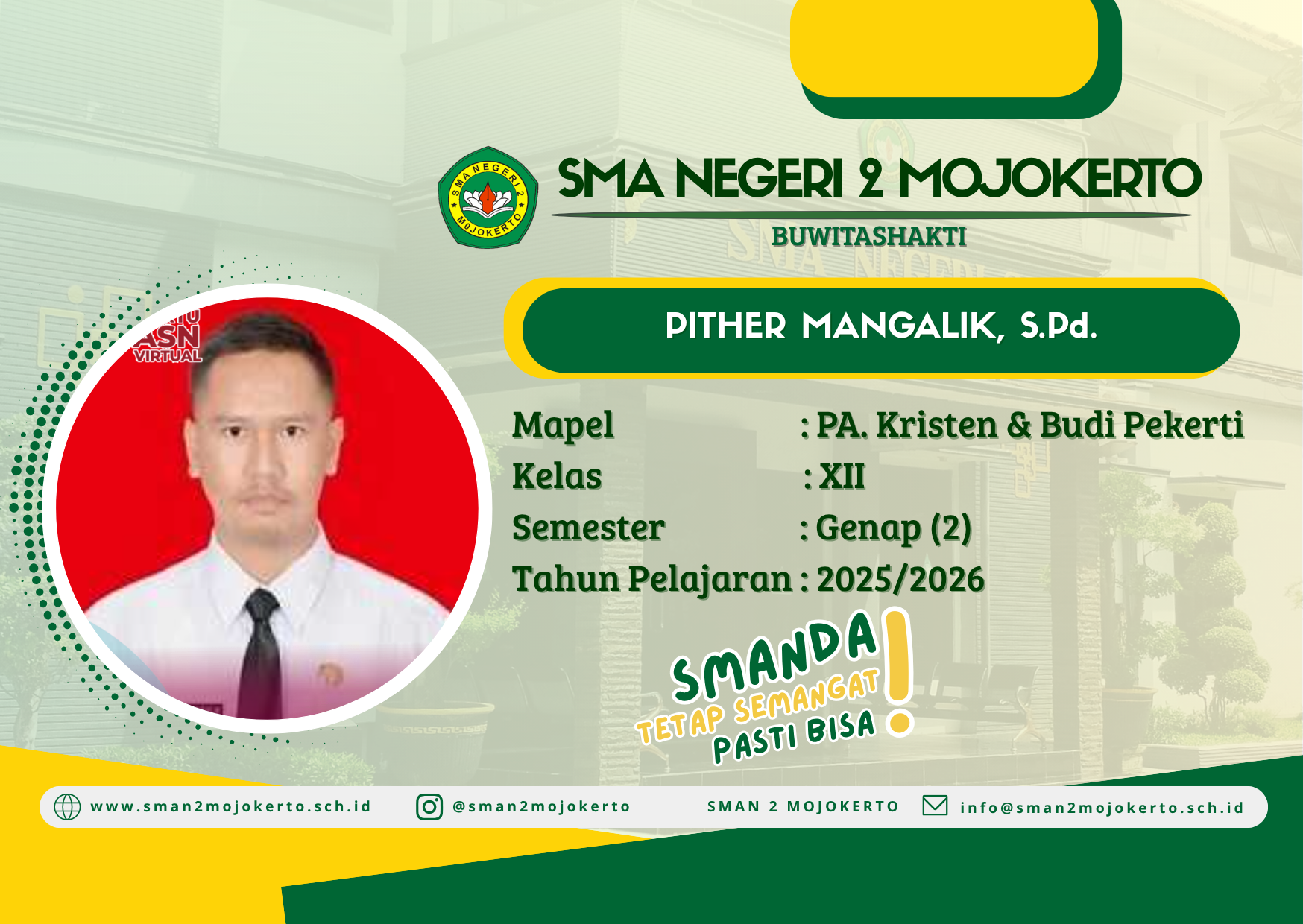 PENDIDIKAN AGAMA KRISTEN KELAS XII SEMESTER GENAP