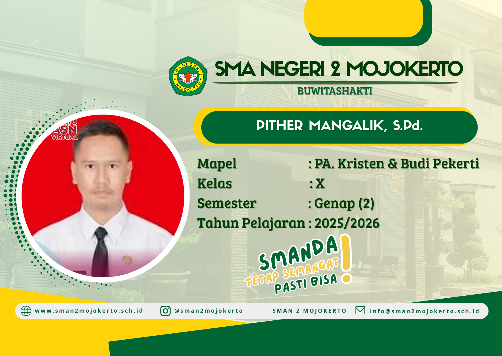 PENDIDIKAN AGAMA KRISTEN KELAS X SEMESTER GENAP